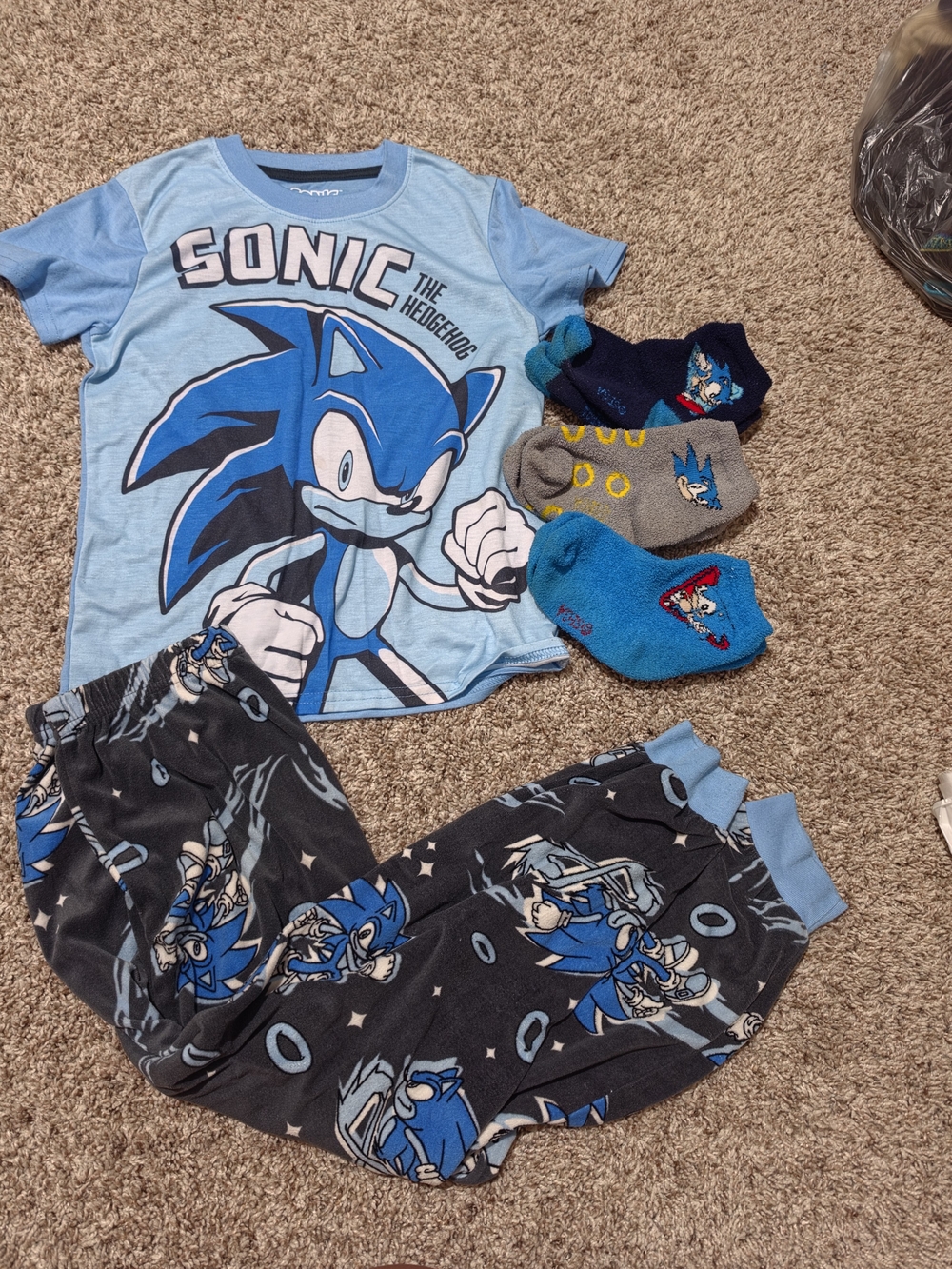 Sonic the Hedgehog Light Blue Kids Pajama Set